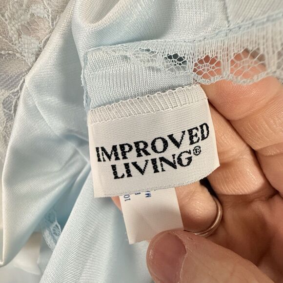 VTG Movie Star Nightie Lingerie Set Nylon Lace Pink Sissy 1970s SIZE SMALL USA - Picture 10 of 16